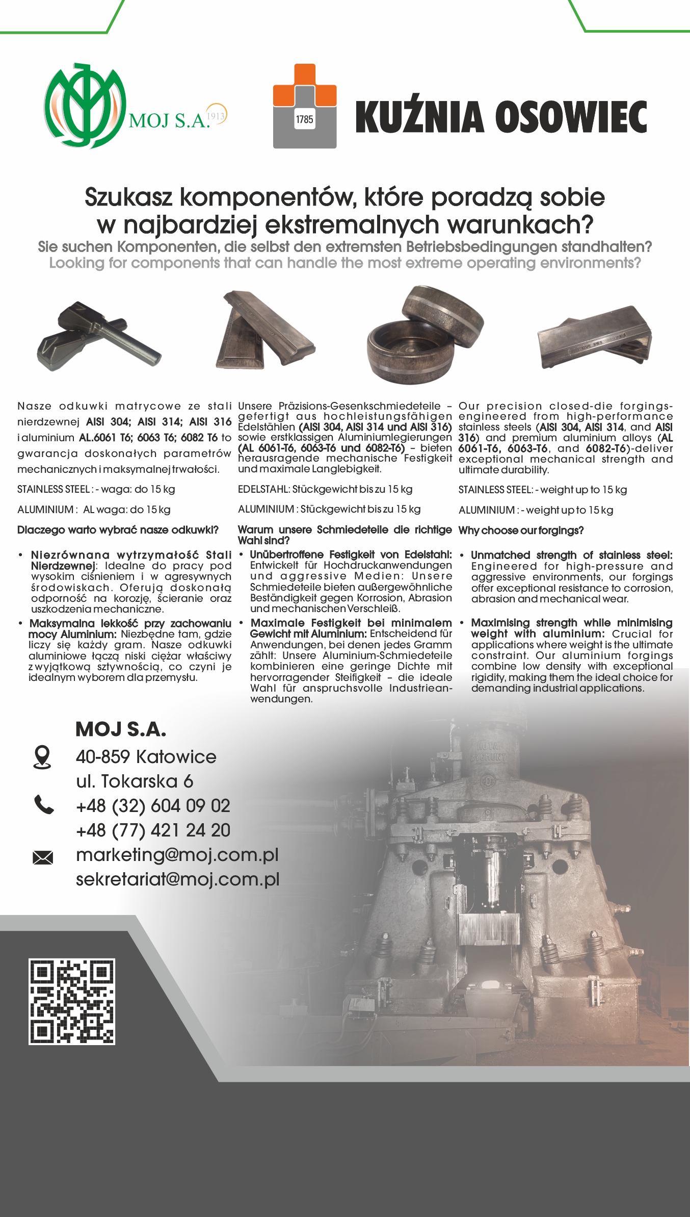 Odkuwki matrycowe : Nowe Materiały
